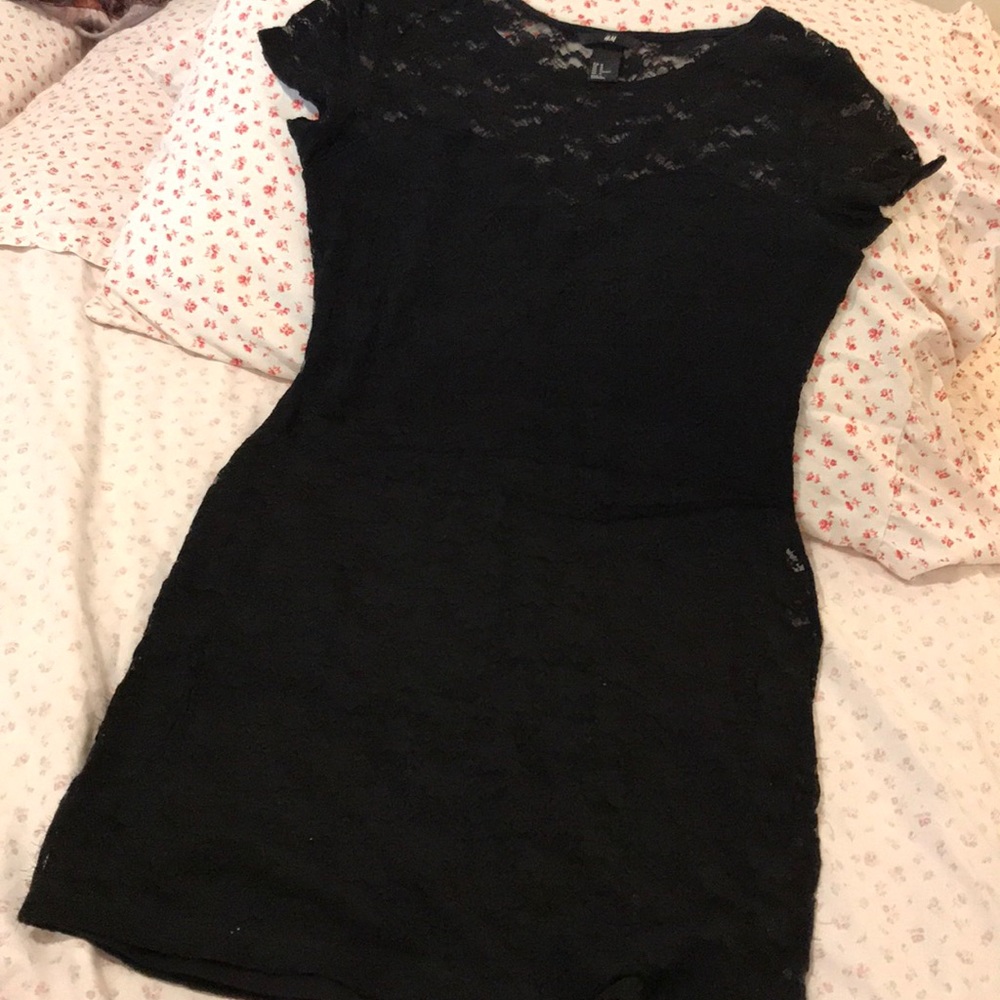 H&M Black Lace Cocktail Dress - Great Condition